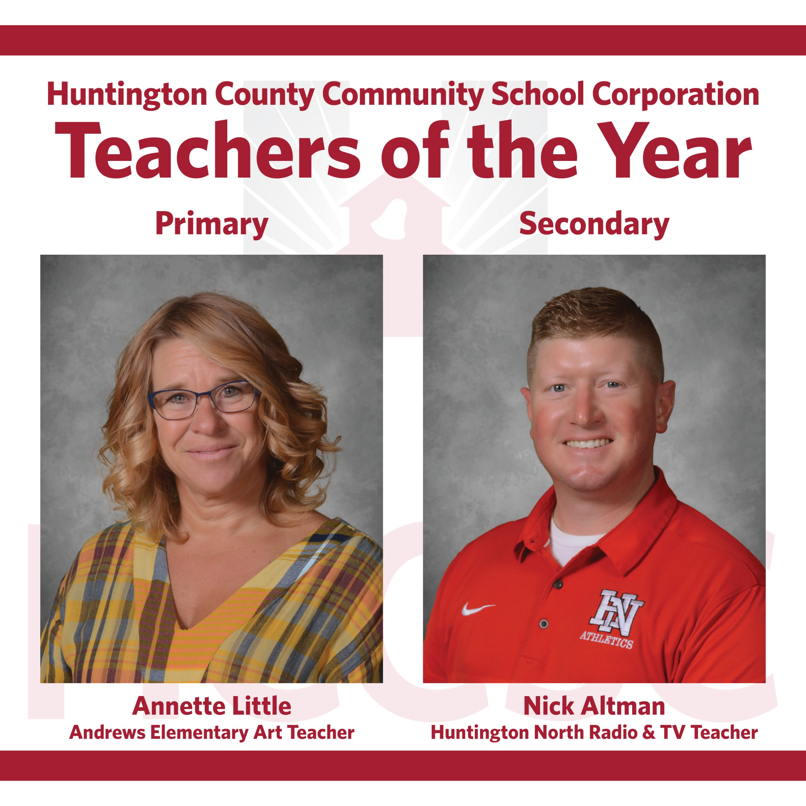 Your News Local Altman, Little honored as HCCSC Teachers of the Year