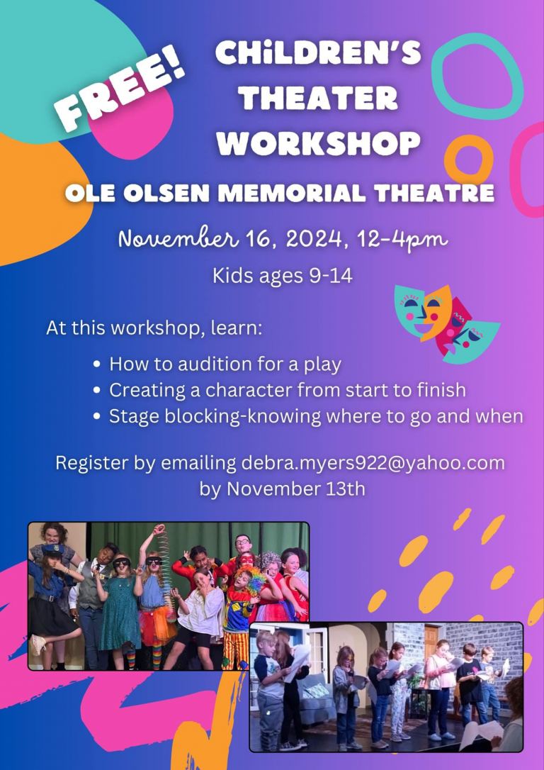 Ole Olsen Children’s Theatre Workshop announced