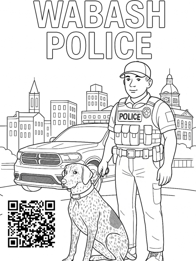 Wabash Police Department hosting K9 Coloring Contest