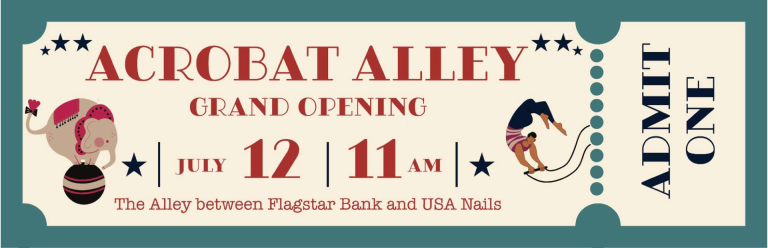 Community invited to celebrate Acrobat Alley grand opening in Downtown Peru
